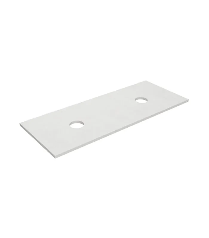 Lukka 1200mm Double Bowl Quartz Stone Vanity Top – Above Counter | Blanco White