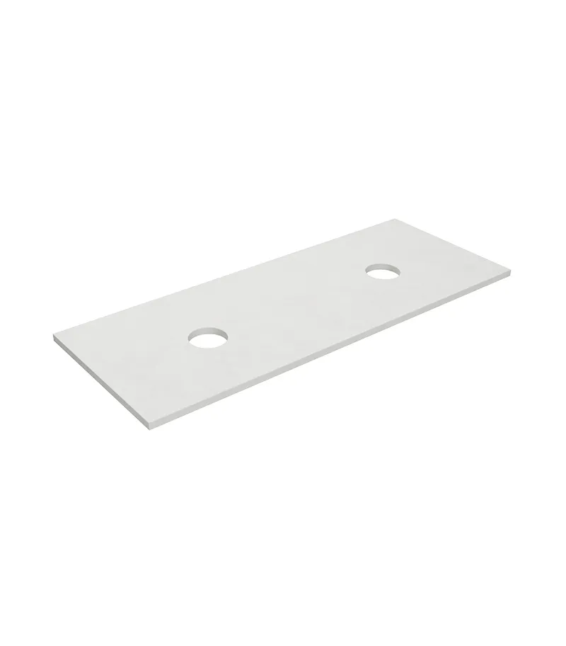 Lukka 1200mm Double Bowl Quartz Stone Vanity Top – Above Counter | Blanco White