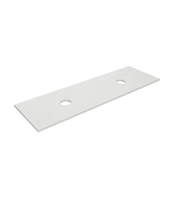 Lukka 1500mm Double Bowl Quartz Stone Vanity Top – Above Counter | Blanco White