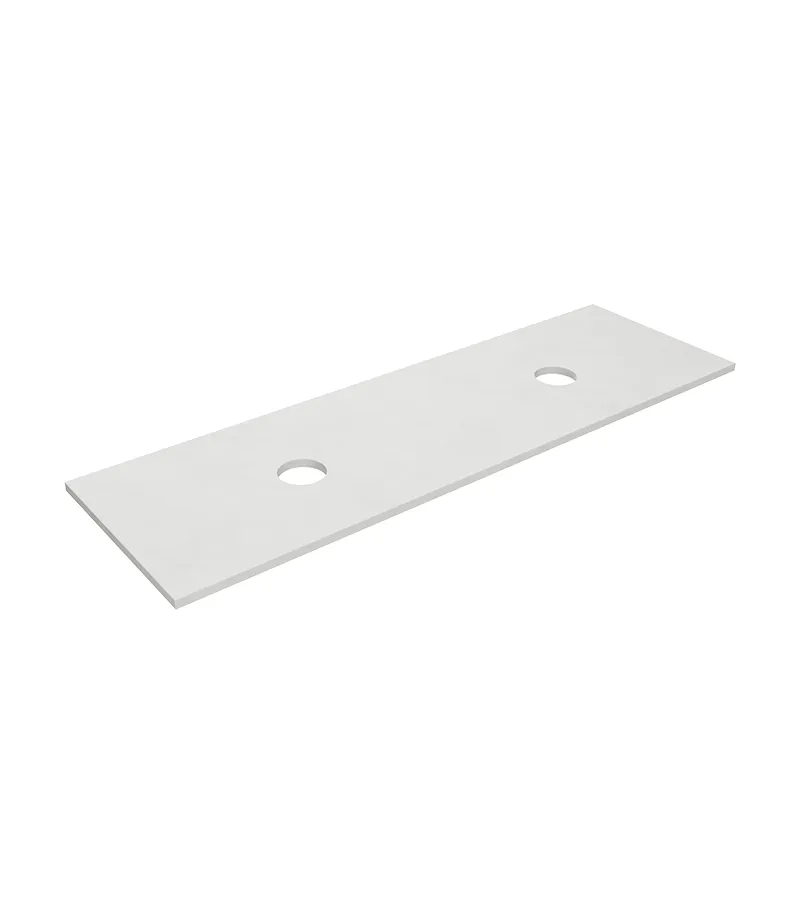 Lukka 1500mm Double Bowl Quartz Stone Vanity Top – Above Counter | Blanco White
