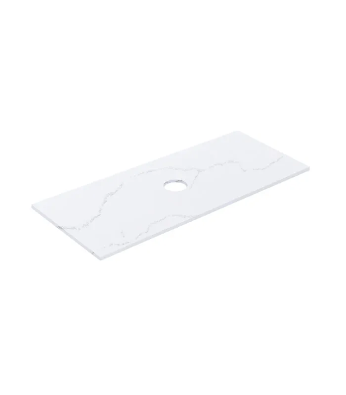 Lukka 1200mm Single Bowl Quartz Stone Vanity Top – Above Counter | Calacatta White