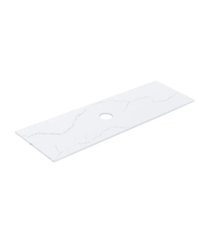 Lukka 1500mm Single Bowl Quartz Stone Vanity Top – Above Counter | Calacatta White