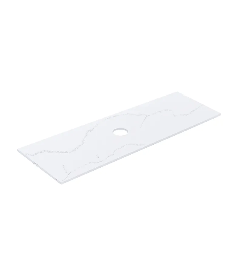 Lukka 1500mm Single Bowl Quartz Stone Vanity Top – Above Counter | Calacatta White