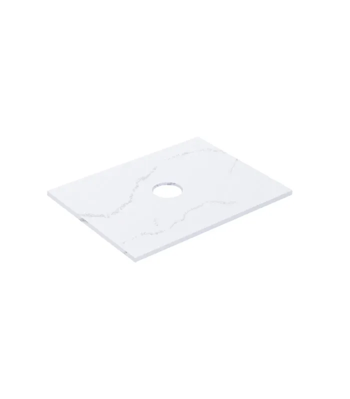 Lukka 750mm Quartz Stone Vanity Top – Above Counter | Calacatta White