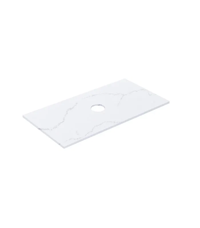 Lukka 750mm Quartz Stone Vanity Top – Above Counter | Calacatta White