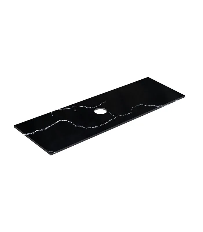 Lukka 1500mm Single Bowl Quartz Stone Vanity Top – Above Counter | Calacatta Night