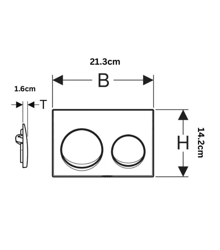 Geberit Dual Flush Push Plate – Alpha20 | Specification