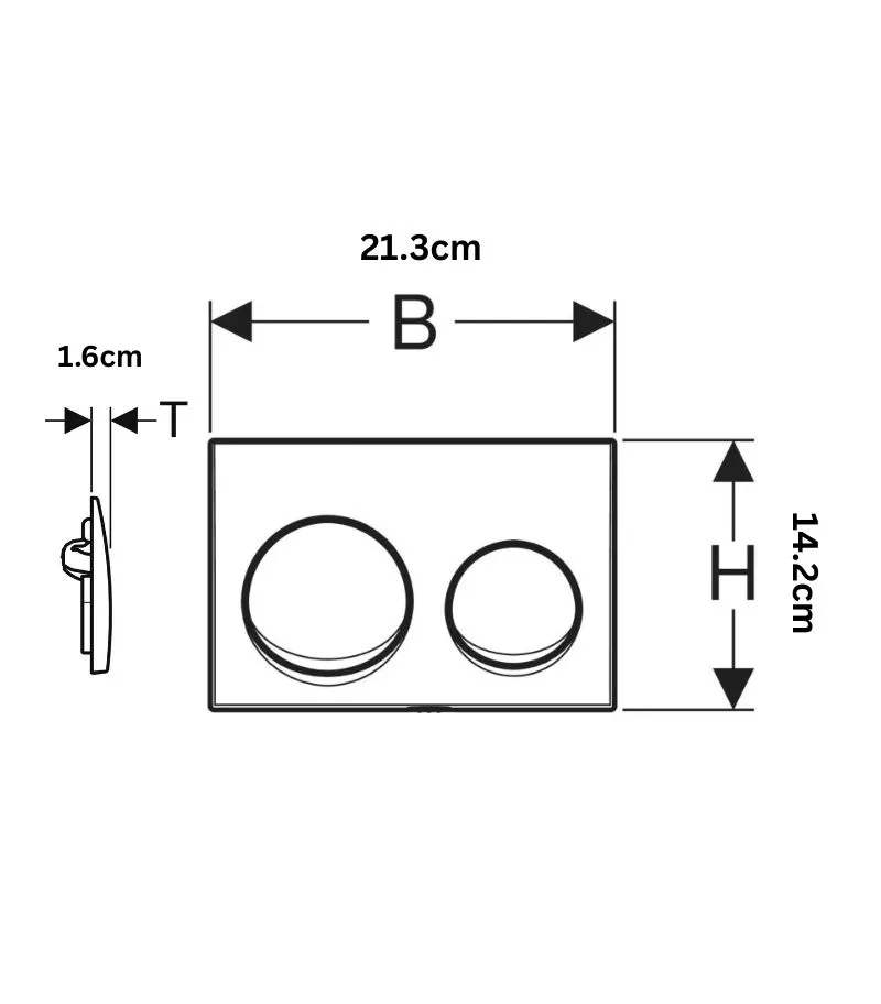 Geberit Dual Flush Push Plate – Alpha20 | Specification