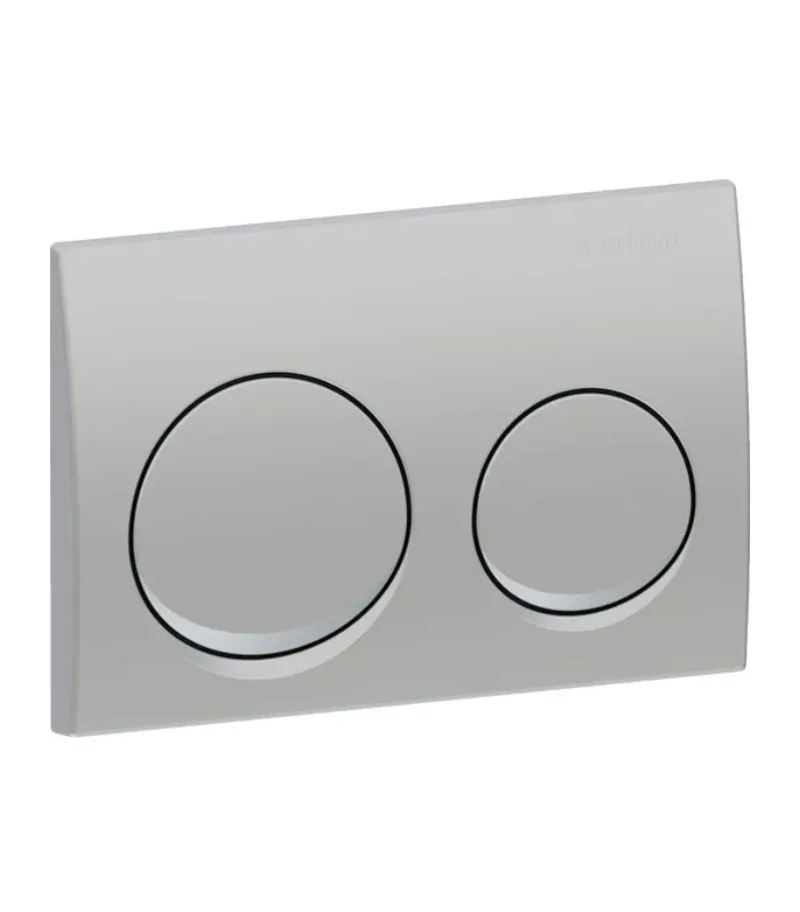 Geberit Dual Flush Push Plate – Alpha20 | Matte Chrome - Side View