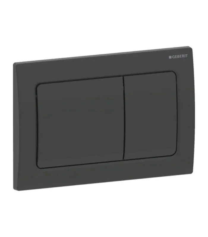 Geberit Dual Flush Push Plate – Alpha30MB | Matte Black - Side View
