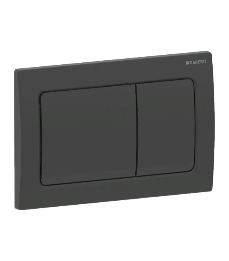 Geberit Dual Flush Push Plate – Alpha30MB | Matte Black - Side View