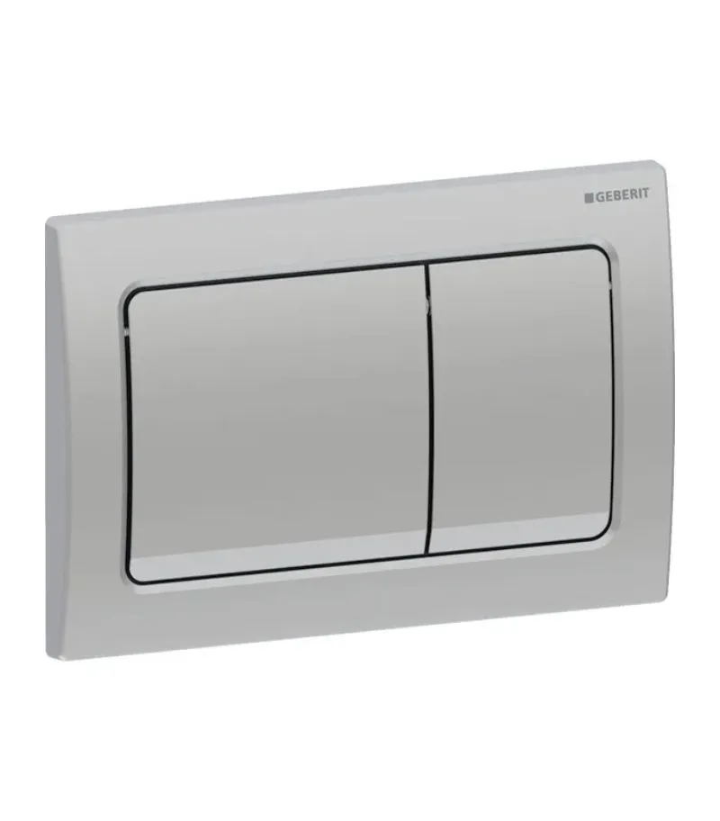Geberit Dual Flush Push Plate – Alpha30MC | Matte Chrome - Side View