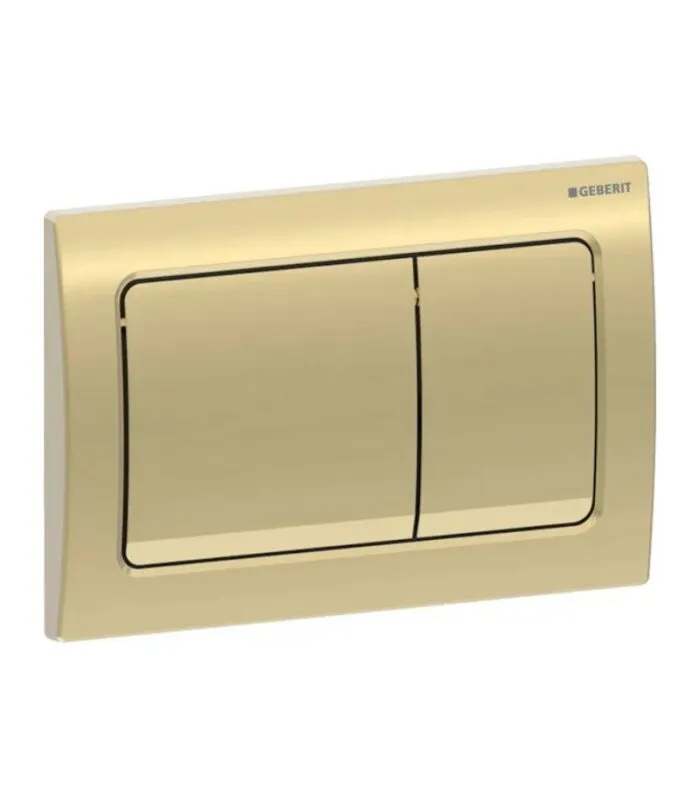 Geberit Dual Flush Push Plate – Alpha30BG | Brass - Side View