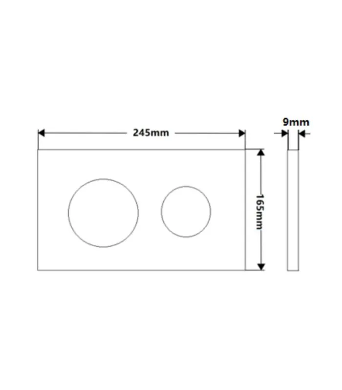 R&T Dual Flush Push Plate - G3004111 for Cistern G30031 / G30032 - Specification