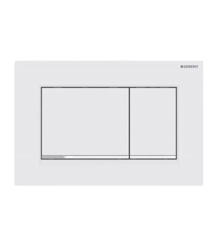 Geberit Sigma Dual Flush Push Plate – Sigma30JT | Matte White & Chrome