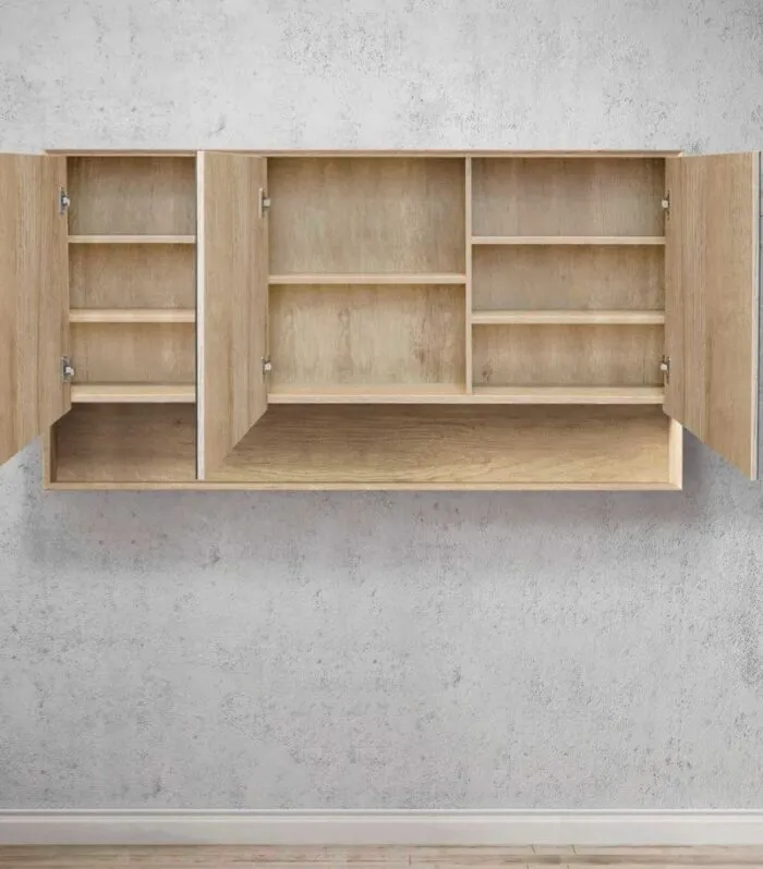 Byron 1500x800mm Shaving Cabinet - Natural Oak Interior