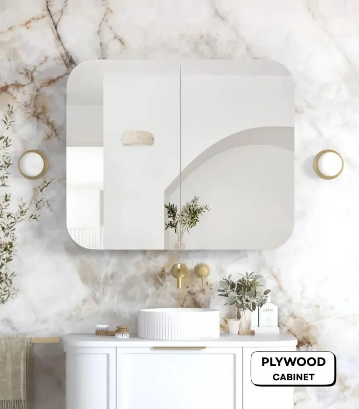 Newport 900x750mm Shaving Cabinet - Matte White
