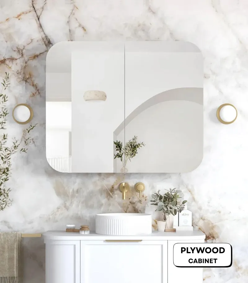 Newport 900x750mm Shaving Cabinet - Matte White