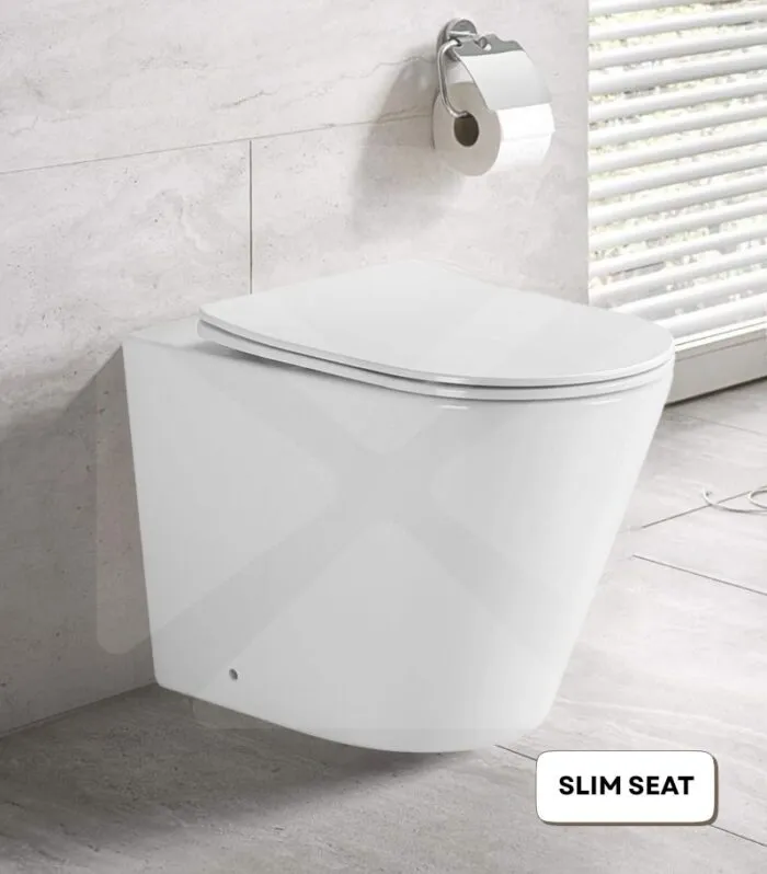 Acadia Tornado Rimless Floorstanding Toilet Pan - White