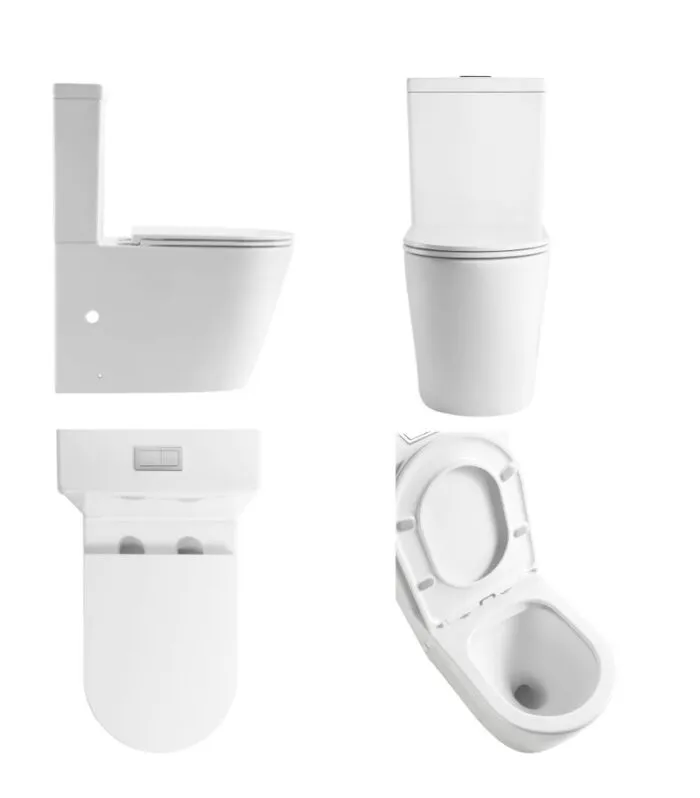 Agena Half-Rimless Wall Faced Toilet Suite - Multiview