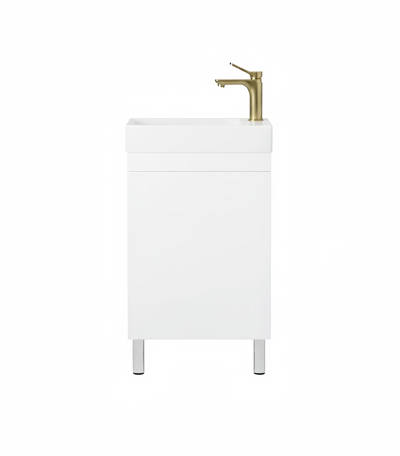 Alpha Ensuite Floorstanding Vanity - Gloss White- Legs