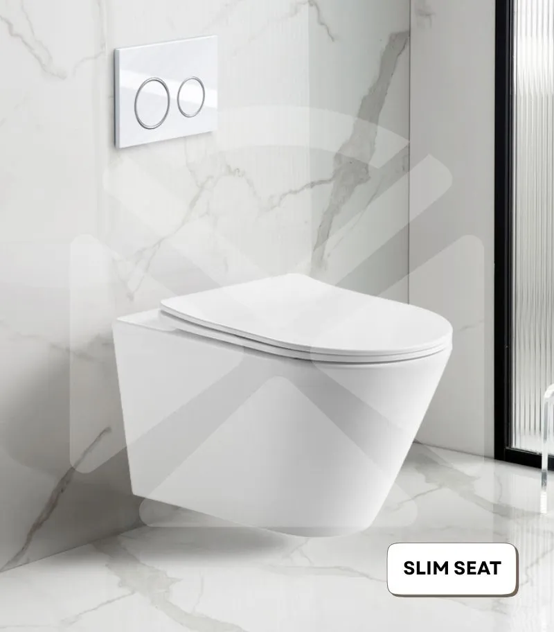 Agena Tornado Rimless Wall Hung Toilet Pan - White