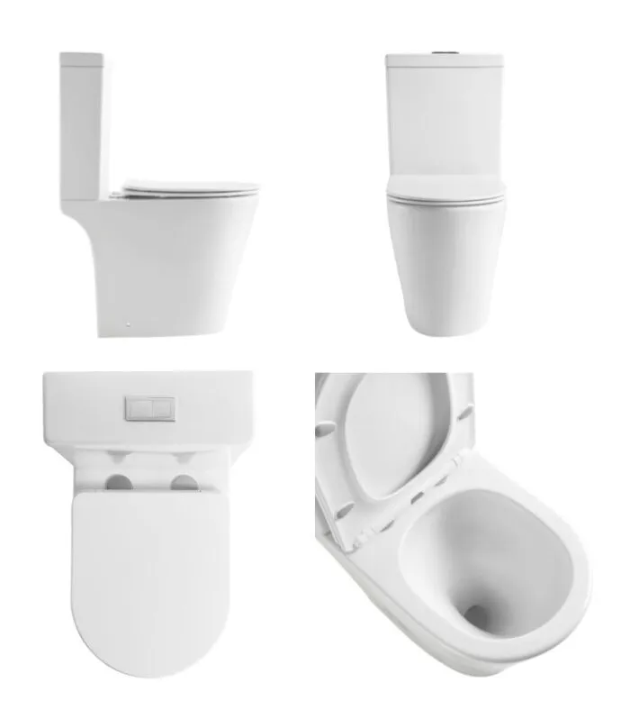 Rocca Tornado Rimless Close Coupled Toilet Suite - Multiview