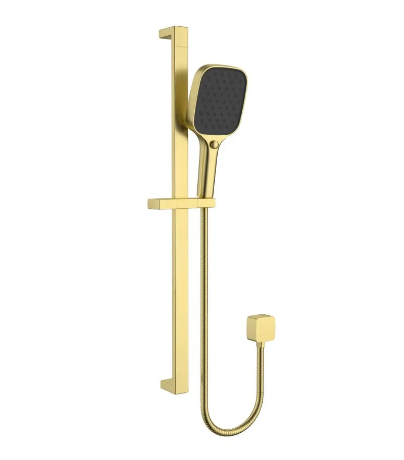 Ceram Hand Shower On Rail - Brushed Gold