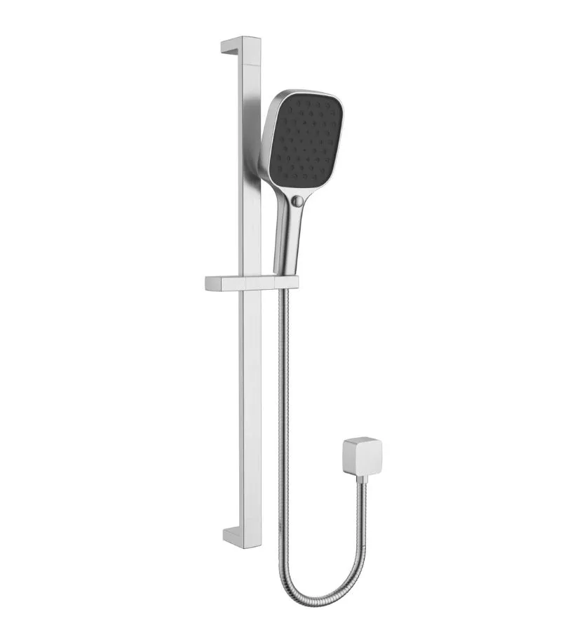 Ceram Hand Shower On Rail - Brushed Nickel